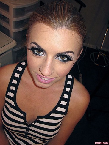 Behind the scenes with naughty girl Lexi Belle that shows her private parts