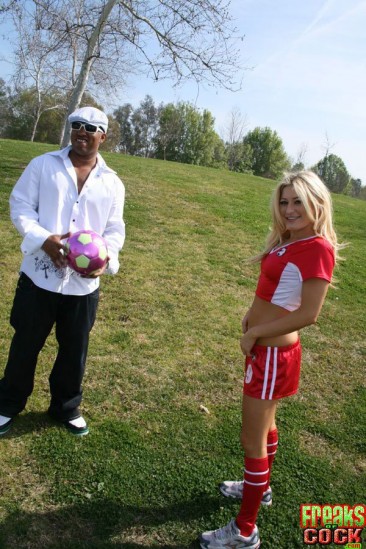 Small titted soccer girl Paris Gables gets brutally banged by black man with oversized dick